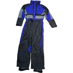 The North Face Blue and Black Ski Suit